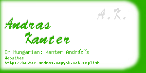 andras kanter business card